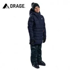 Anorak De Ski ORAGE Nootka Bleu Marine Junior