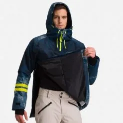 Anorak De Ski ROSSIGNOL Exces Ride Free Bleu Marbré Homme -Burton Soldes anorak de ski rossignol exces ride free bleu marbre homme 3