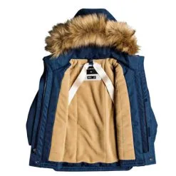 Blouson QUIKSILVER Bicheno Bloom Bleu Jean Garcon -Burton Soldes blouson quiksilver bicheno bloom bleu jean garcon 2