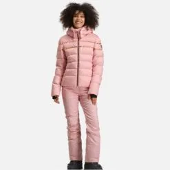 Doudoune De Ski ROSSIGNOL Hiver Satin Rose Femme -Burton Soldes doudoune de ski rossignol hiver satin rose femme 4