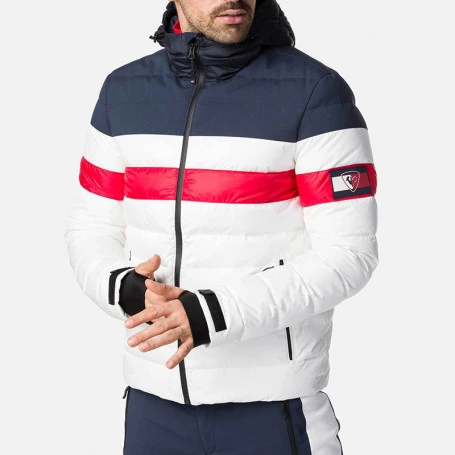 Doudoune De Ski ROSSIGNOL X HILFIGER Color Block Quilted Tricolore Homme 4 Doudoune De Ski ROSSIGNOL X HILFIGER Color Block Quilted Tricolore Homme – Image 2