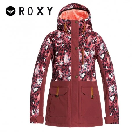 Parka De Ski ROXY Andie Lie De Vin / Imprimé Femme 3 Parka De Ski ROXY Andie Lie De Vin / Imprimé Femme