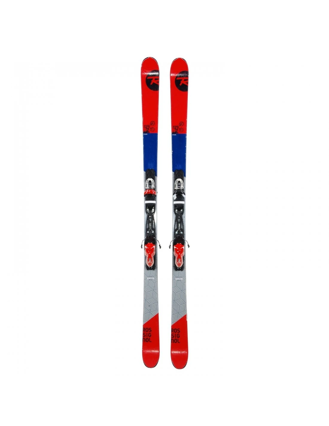 Ski Occasion Rossignol Sprayer Red Grey + Fix 3 Ski Occasion Rossignol Sprayer Red Grey + Fix
