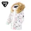 Veste De Ski DEGRE 7 Doodle Blanc Imprimé BB Fille -Burton Soldes veste de ski degre 7 doodle blanc imprime bb fille