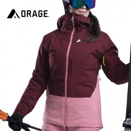 Veste De Ski ORAGE Nina Lie De Vin / Rose Femme 3 Veste De Ski ORAGE Nina Lie De Vin / Rose Femme