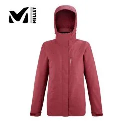 Veste MILLET Pobeda 3 En 1 Rouge Chiné Femme